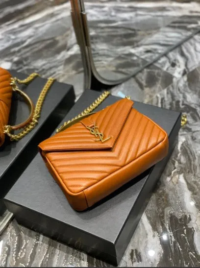 𝐒𝐍𝐓 𝐋𝐀𝐑𝐍𝐓 Paris Matelasse Leather Large College Cassandre Flap Bag