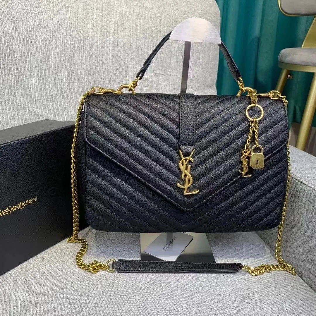 𝐒𝐍𝐓 𝐋𝐀𝐑𝐍𝐓 Paris Matelasse Leather Large College Cassandre Flap Bag