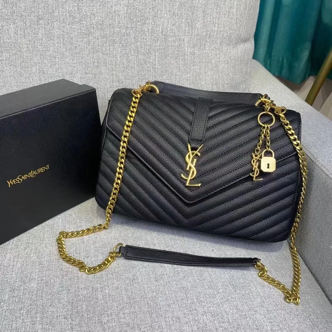 𝐒𝐍𝐓 𝐋𝐀𝐑𝐍𝐓 Paris Matelasse Leather Large College Cassandre Flap Bag
