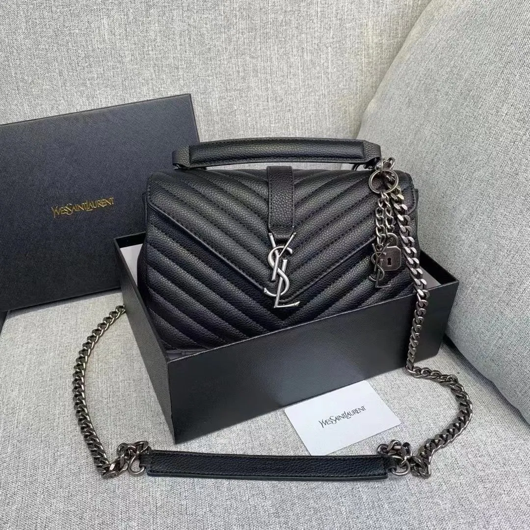 𝐒𝐍𝐓 𝐋𝐀𝐑𝐍𝐓 Paris Matelasse Leather Large College Cassandre Flap Bag