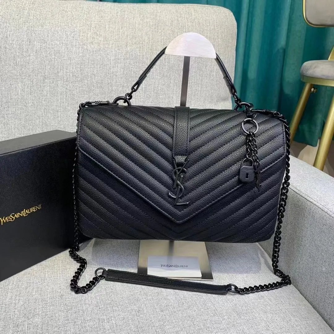 𝐒𝐍𝐓 𝐋𝐀𝐑𝐍𝐓 Paris Matelasse Leather Large College Cassandre Flap Bag
