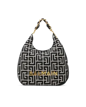 1945 Soft Hobo Large Jacquard Labyrinth Monogram Bag