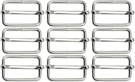 50 Pieces Slide Buckle 1 Inch Metal Tri-Glide Slides Silvery Roller Pin Buckles Rectangle Adjustable Webbing Slider for Fasteners Strap Handbag Backpack Suspenders Belt DIY Accessories