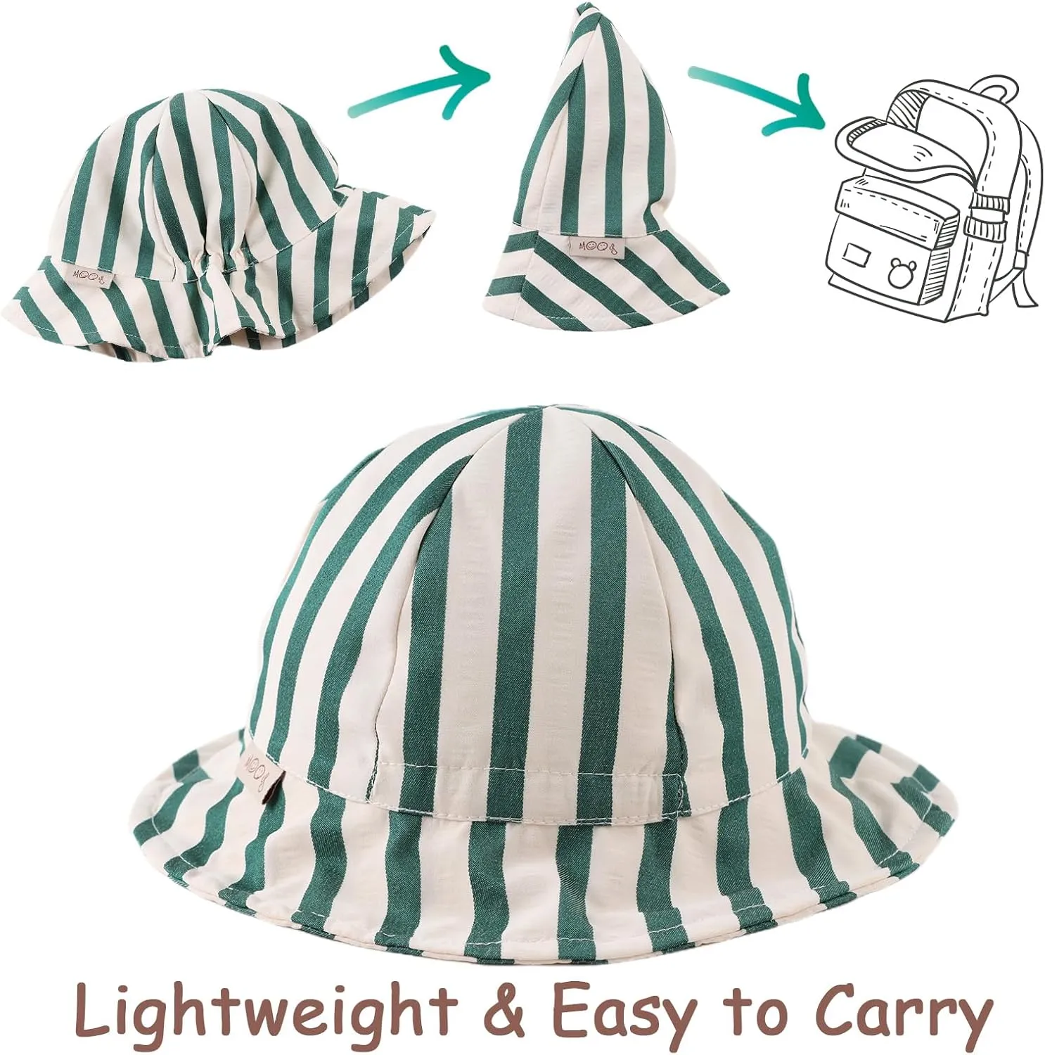 Baby Girl Sun Hat Infant Wide Brim Beach Hats Toddler Summer Bucket Hat Kids Outdoor Adjustable Hats