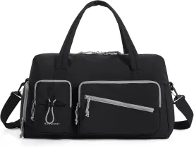 BAGSMART Gym Bag with Shoe Compartment - 29L Personal Travel Duffle Bag for Women & Men - Weekender Overnight Carry On Bag