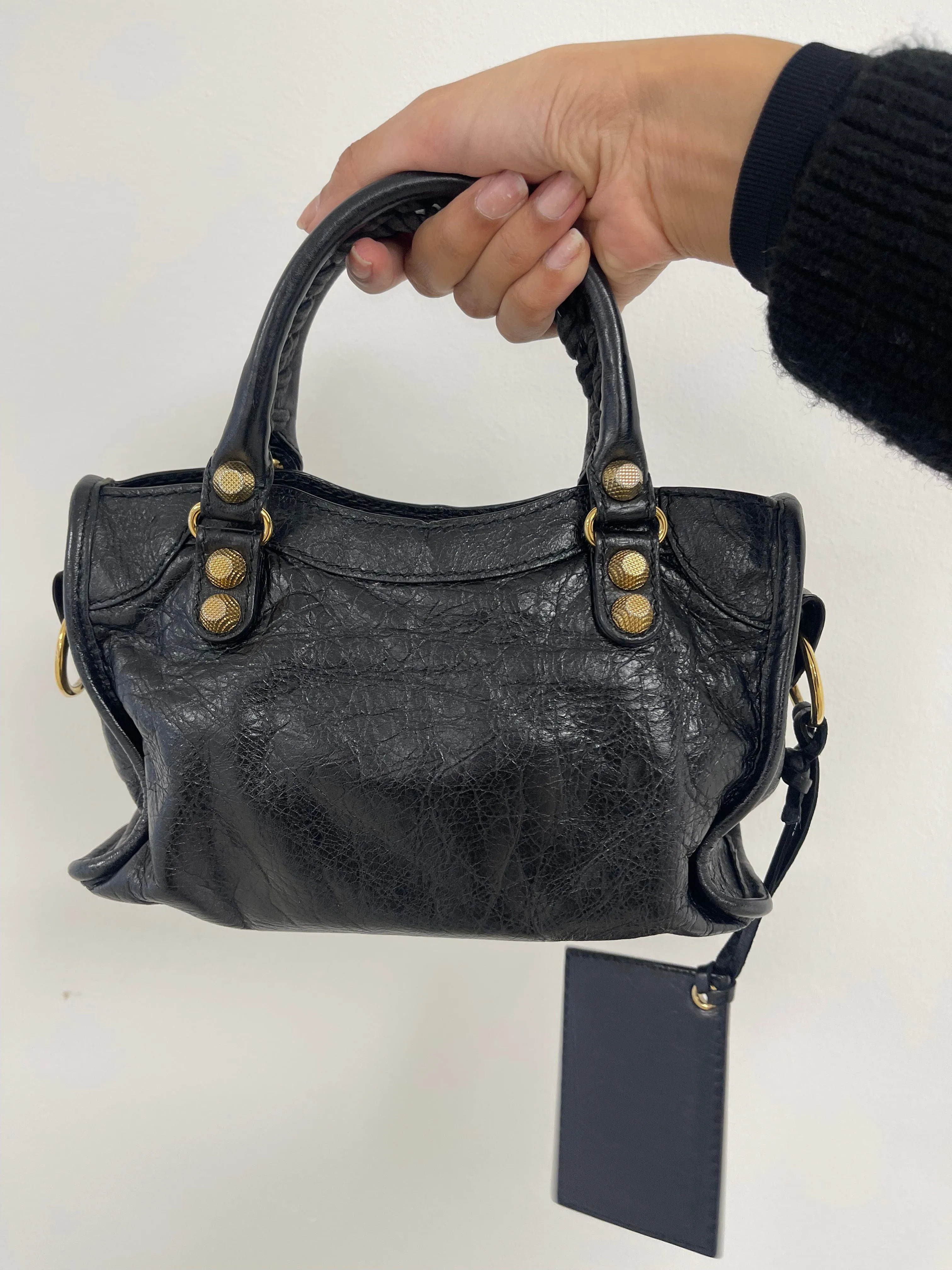 Balenciaga City Tote Bag Black Leather AGL2401