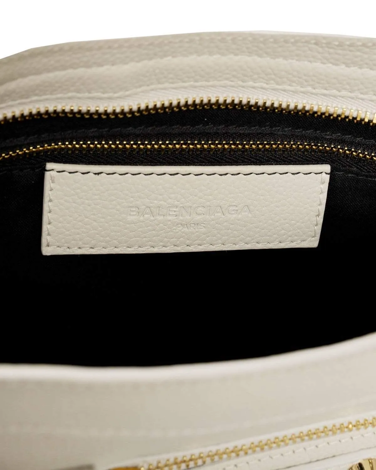Balenciaga Small Cream Leather City Tote Bag GHW - AGL1408