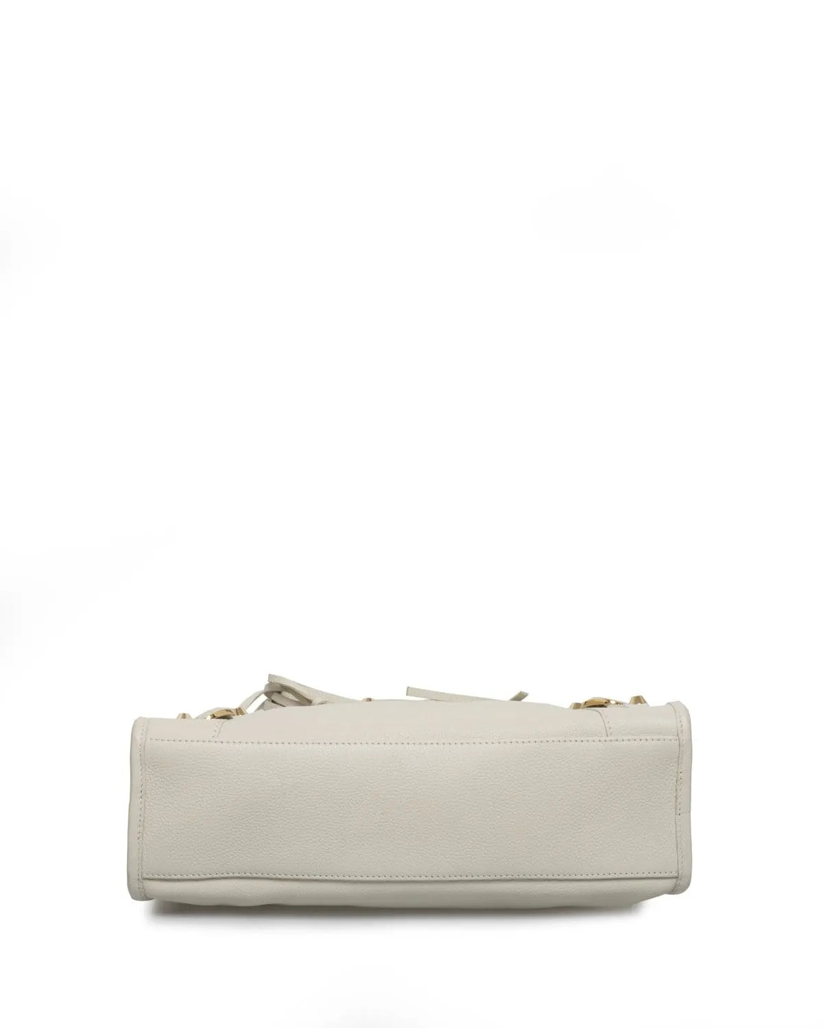 Balenciaga Small Cream Leather City Tote Bag GHW - AGL1408