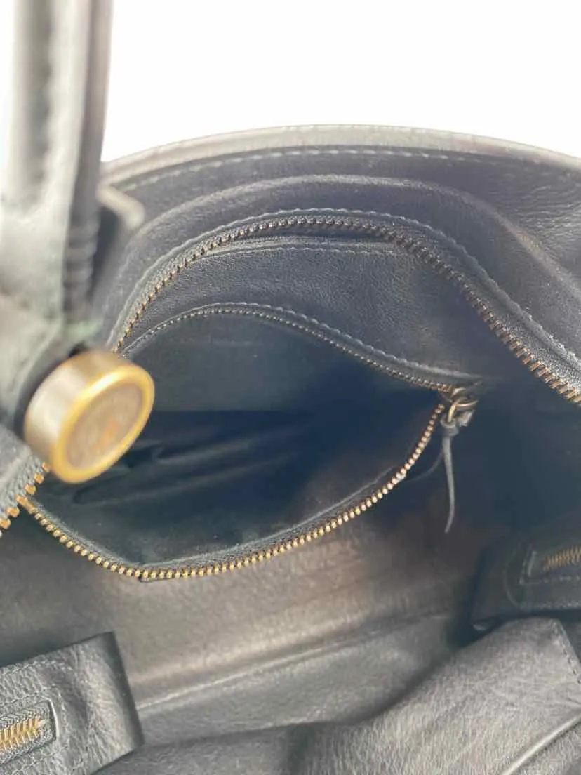 Balenciaga Women's Blackout Small City Handbag Black