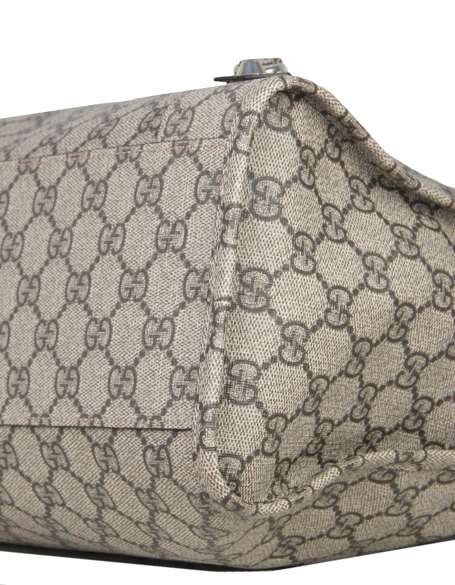 Balenciaga X Gucci GG Supreme Beige Ebony Monogram Neo Classic City Bag