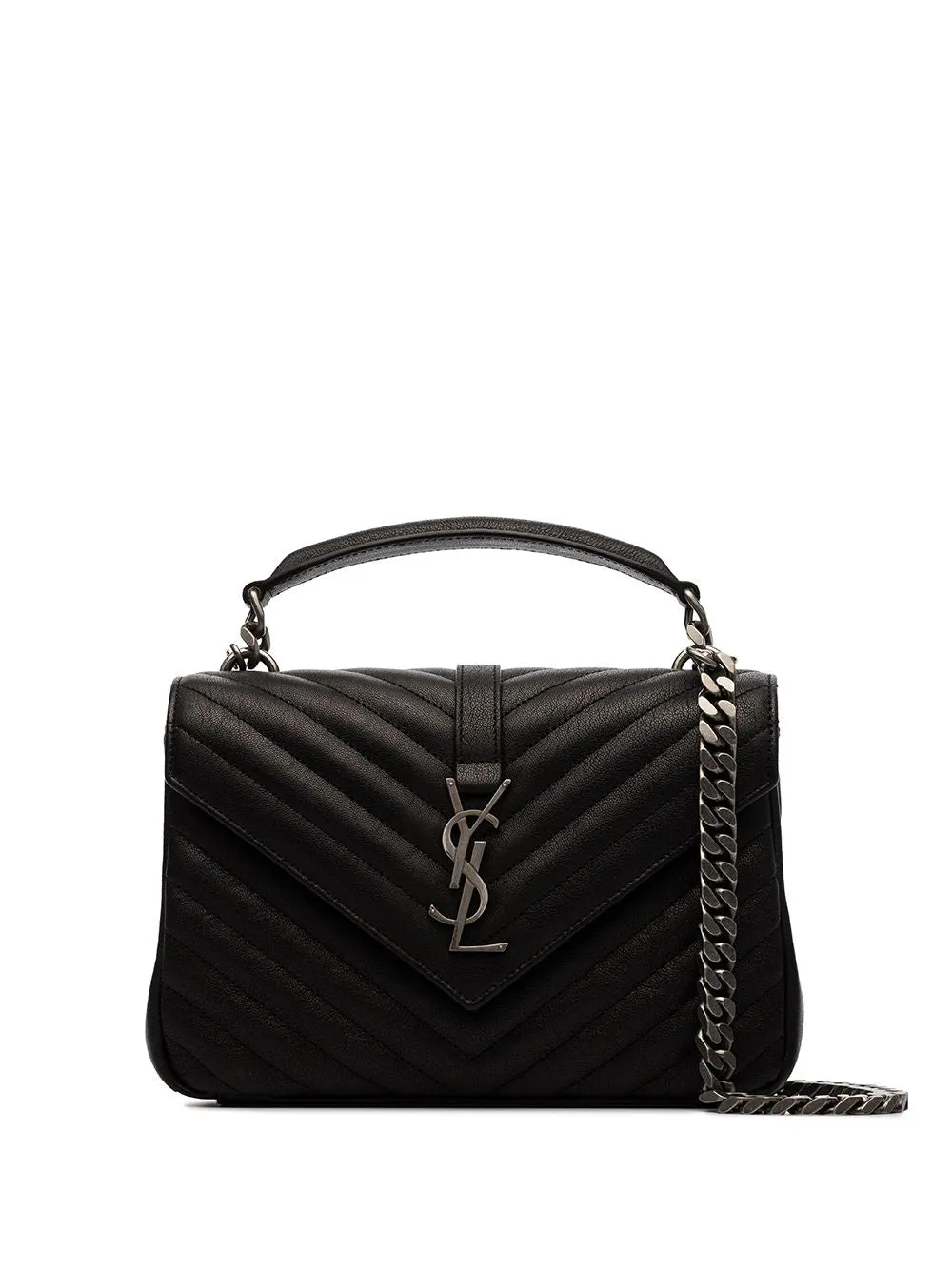 Black leather College medium leather shoulder bag