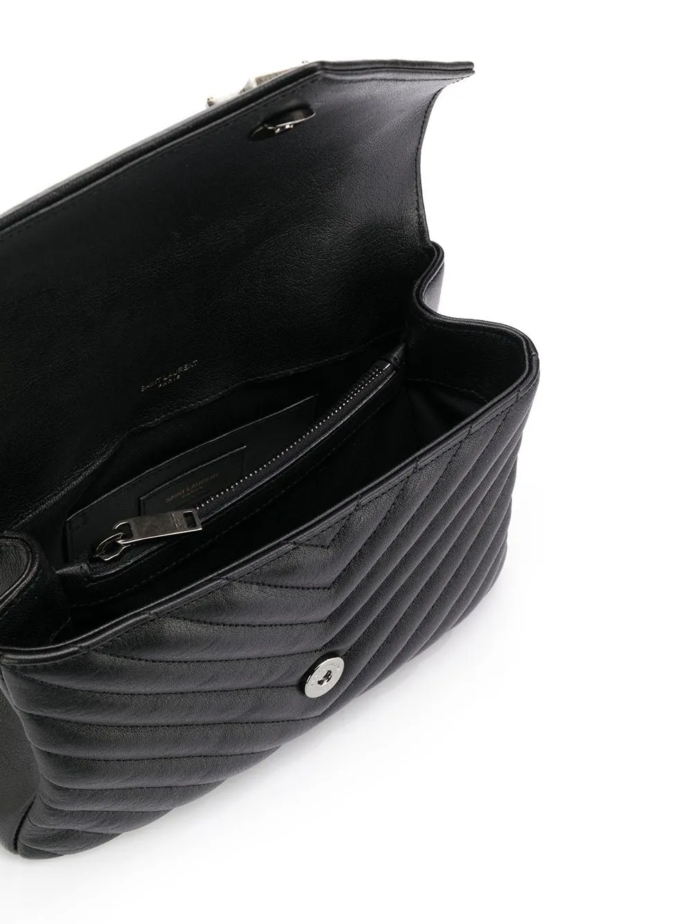 Black leather College medium leather shoulder bag