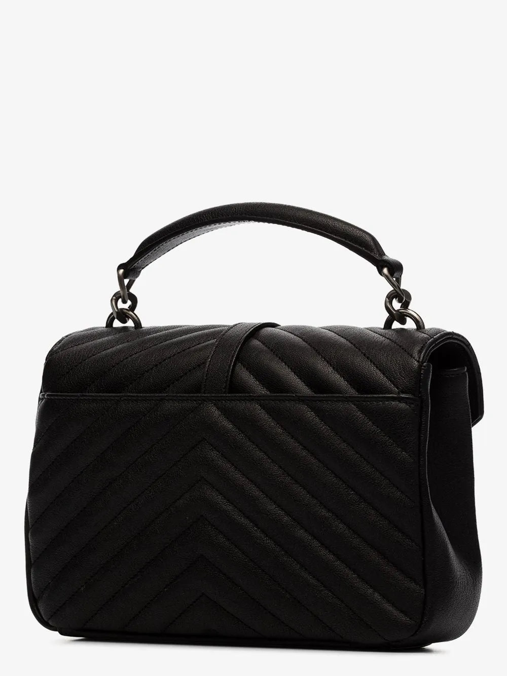 Black leather College medium leather shoulder bag