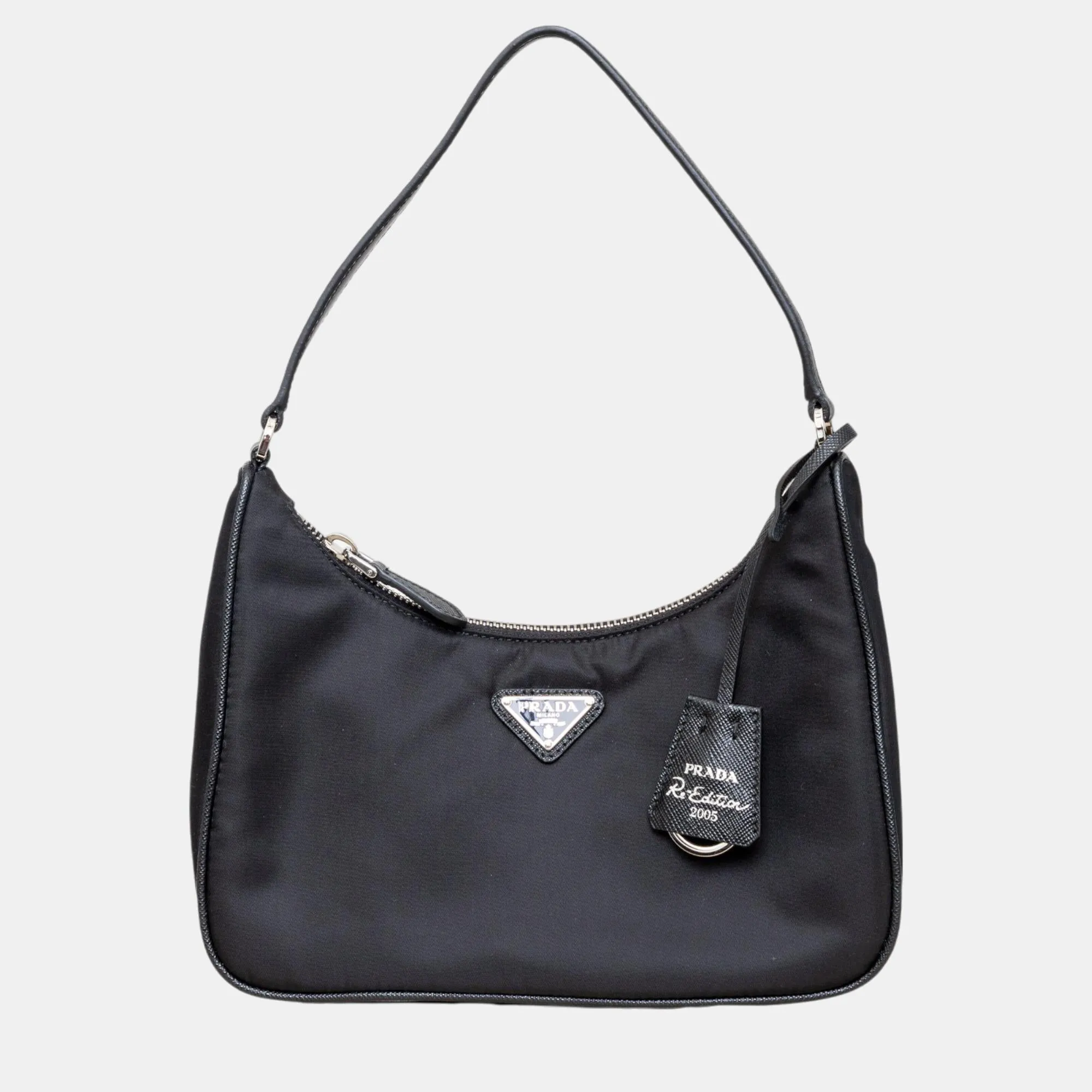 Black Nylon Onesize Re-Edition 2005 Shoulder Bags