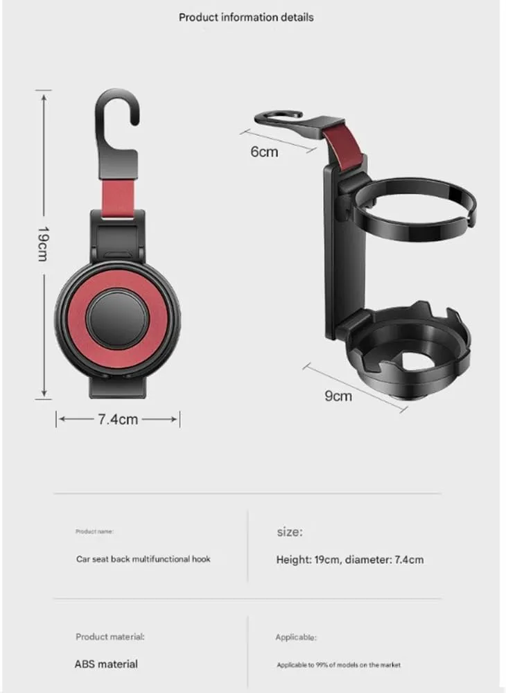 Car Seat Headrest Hook for BMW 7 Series (Long axis) F02 2008-2015,Car Seat Hooks with Phone Holder for Purse,Even Bottle,Backpacks Car Interior Storage Accessories,E