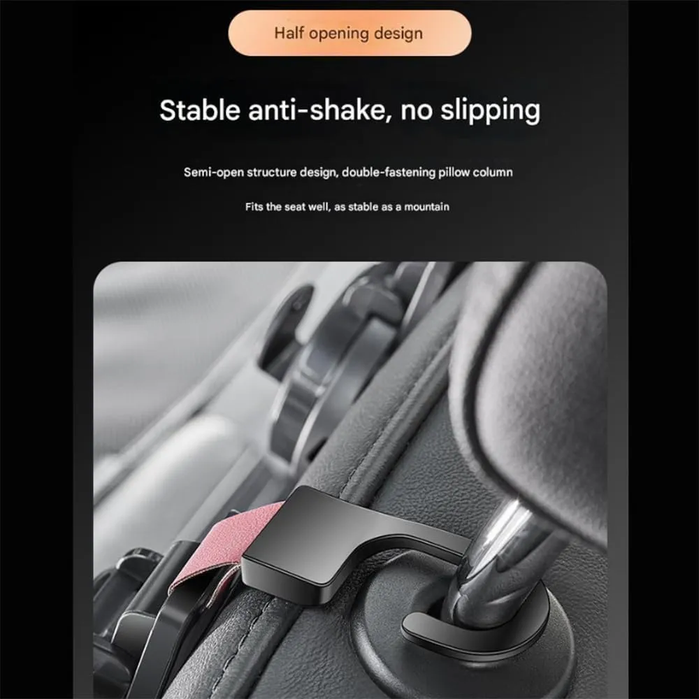 Car Seat Headrest Hook for BMW 7 Series (Long axis) F02 2008-2015,Car Seat Hooks with Phone Holder for Purse,Even Bottle,Backpacks Car Interior Storage Accessories,E