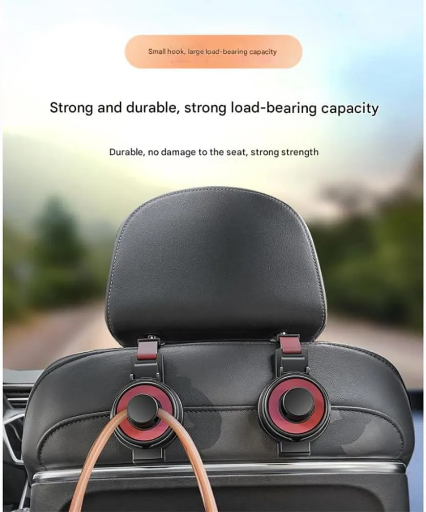 Car Seat Headrest Hook for BMW 7 Series (Long axis) F02 2008-2015,Car Seat Hooks with Phone Holder for Purse,Even Bottle,Backpacks Car Interior Storage Accessories,E