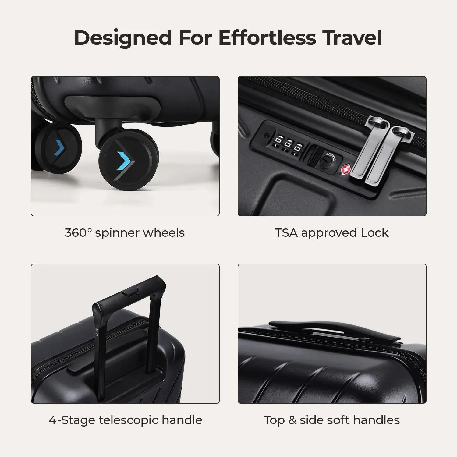 Daren 20 Inch Lightweight Hardside Carry-On Suitcase