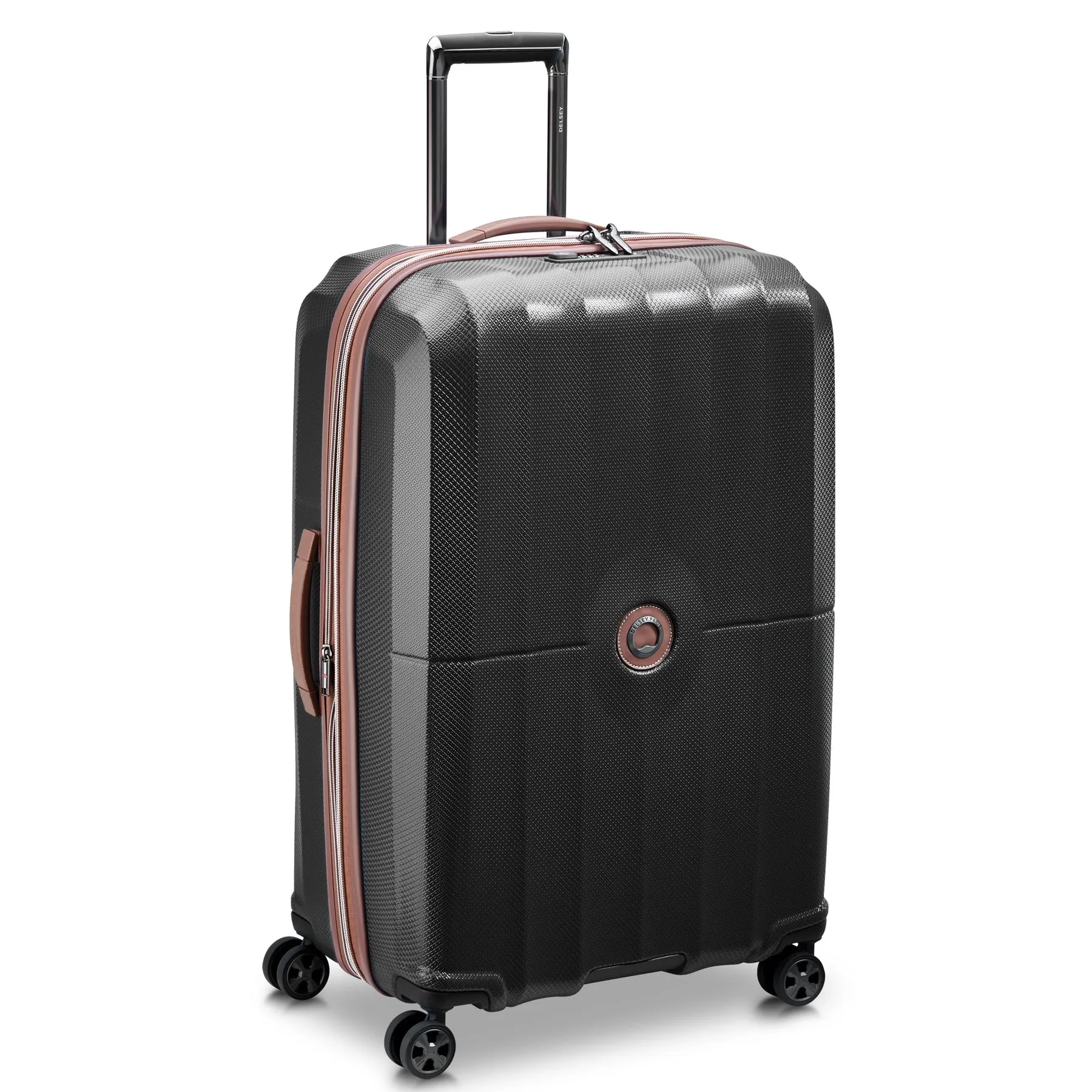 Delsey St Tropez Large Checked Expandable Spinner