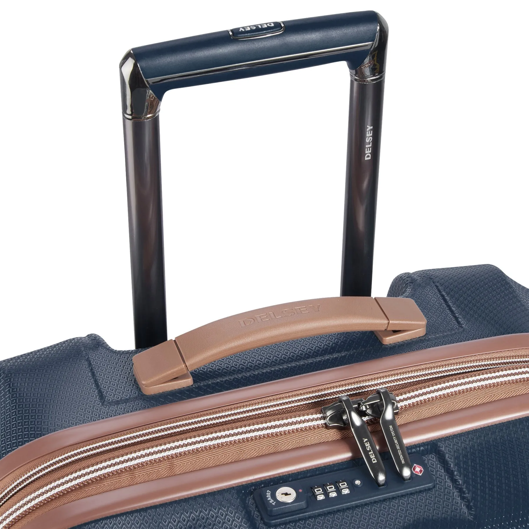 Delsey St Tropez Large Checked Expandable Spinner