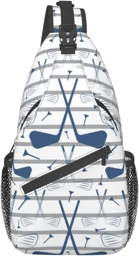 Golf Sling Backpack Chest Bag Crossbody Shoulder Bag Gym Cycling Travel Hiking Daypack For Men Women