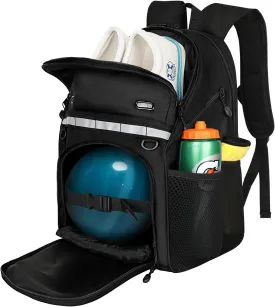 Goloni Bowling Backpack,Single Ball Bowling Bag with Shoe Compartment Up to Size 16,Bowling Bag with Padded Ball Holder
