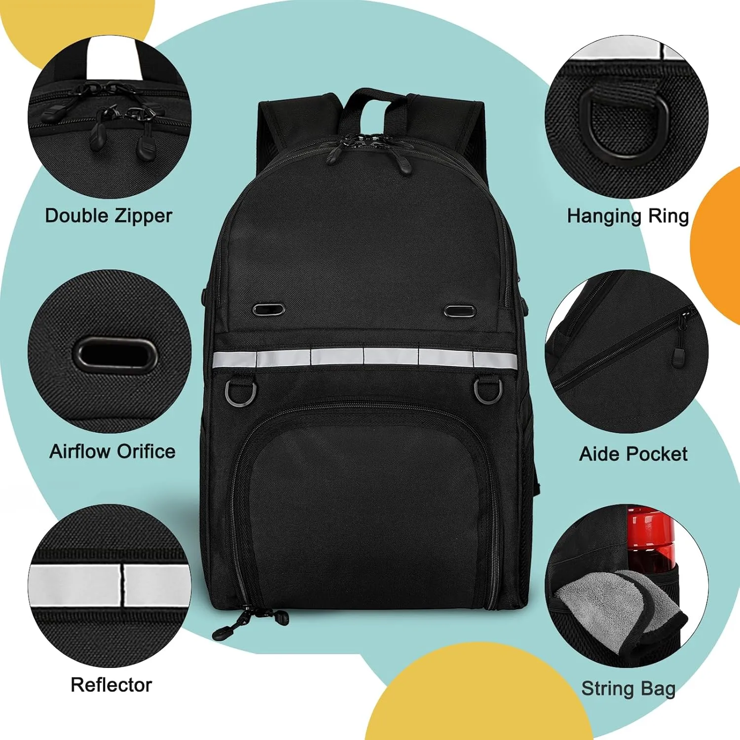 Goloni Bowling Backpack,Single Ball Bowling Bag with Shoe Compartment Up to Size 16,Bowling Bag with Padded Ball Holder