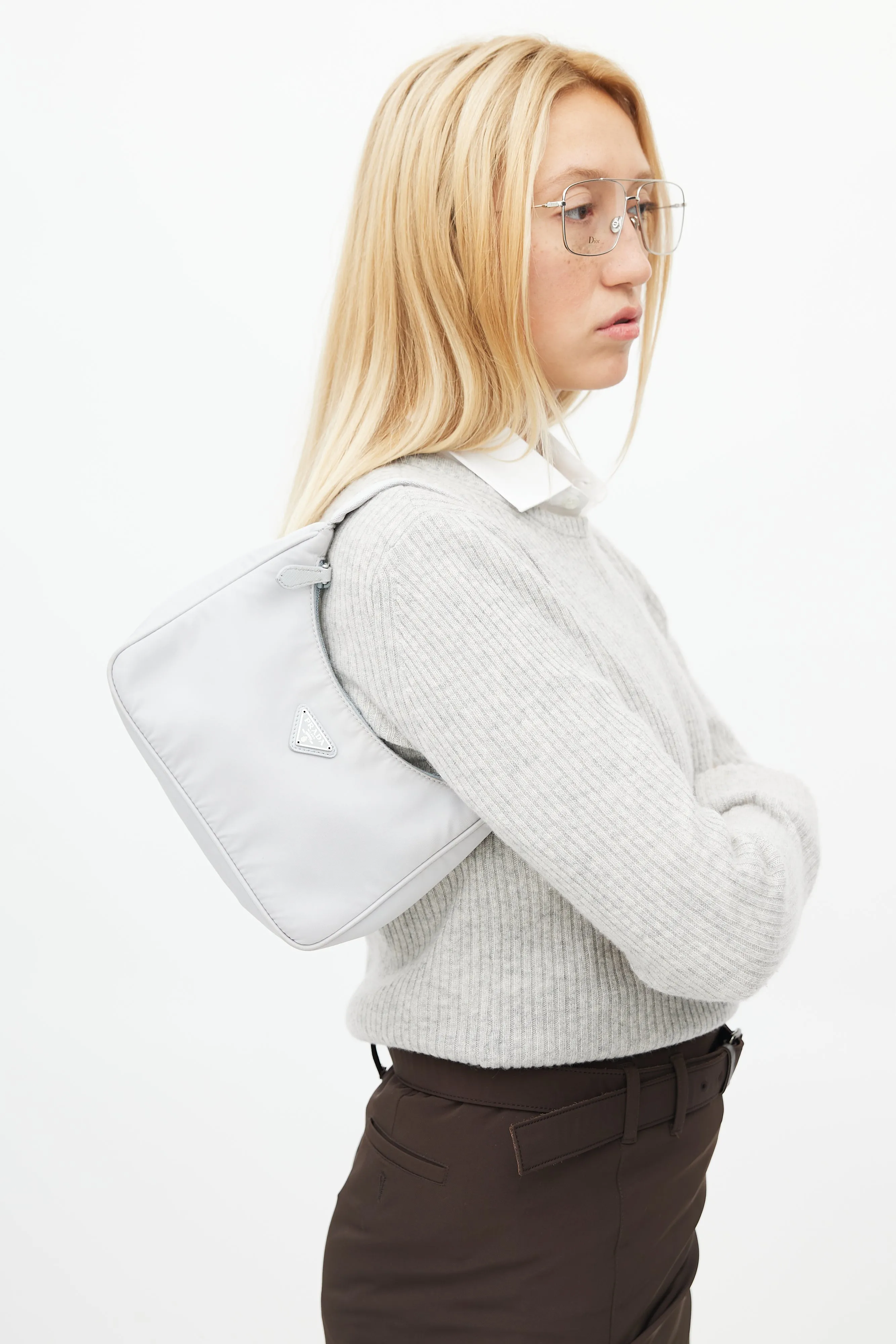 Grey Re-Nylon Re-Edition Bag