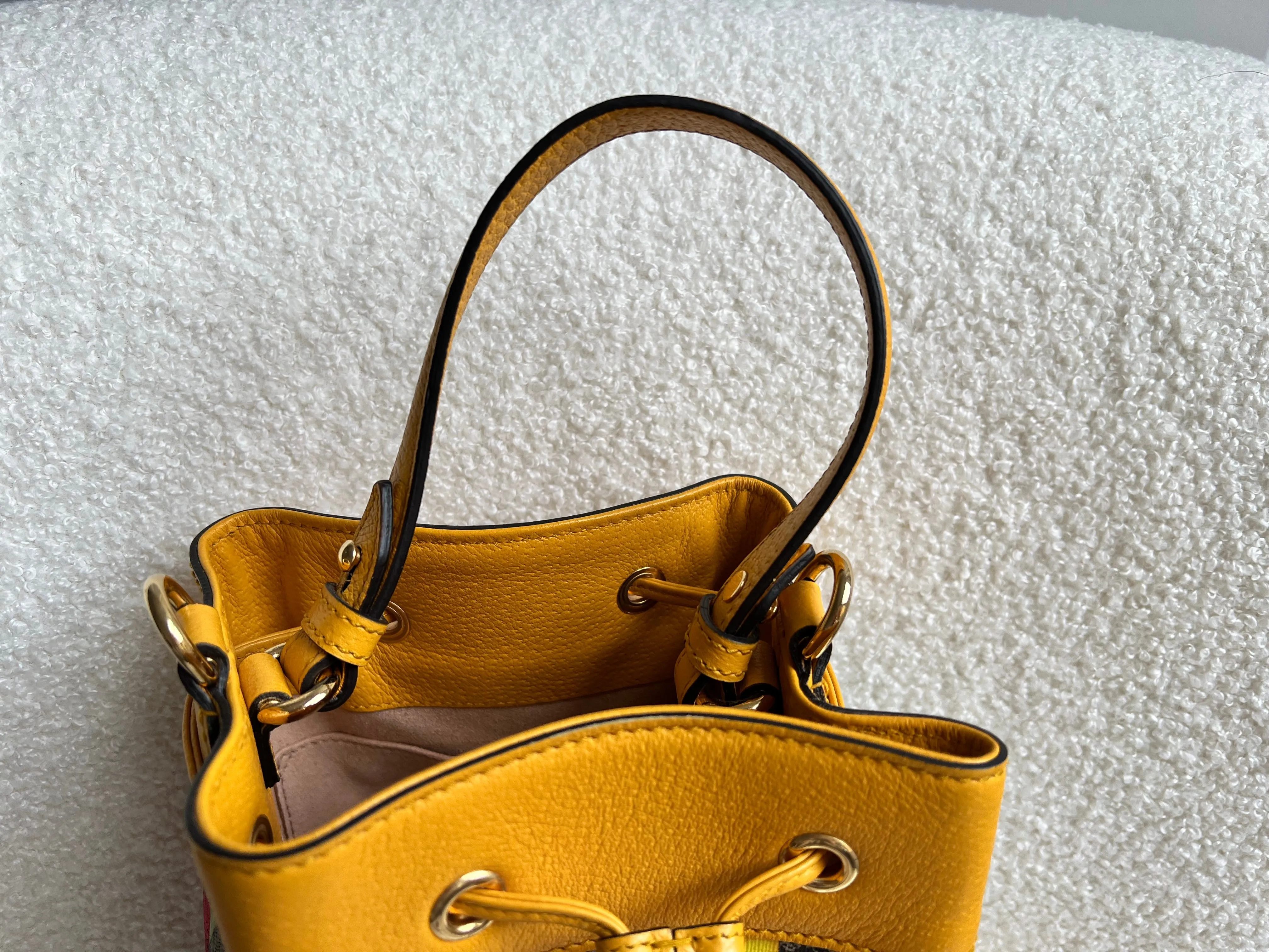 Gucci Yellow Flora Supreme Bucket Bag (RRP £1,280)