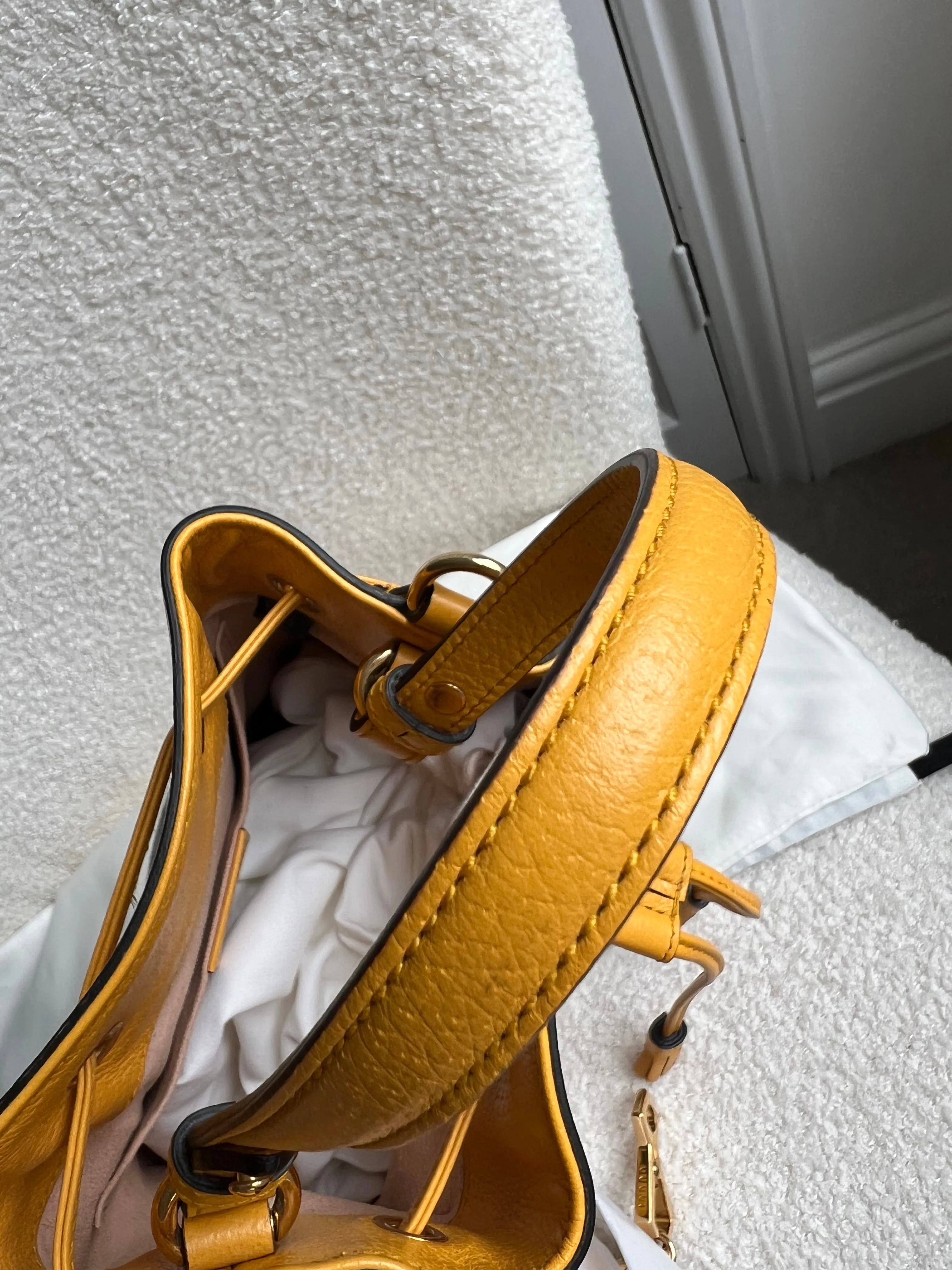 Gucci Yellow Flora Supreme Bucket Bag (RRP £1,280)