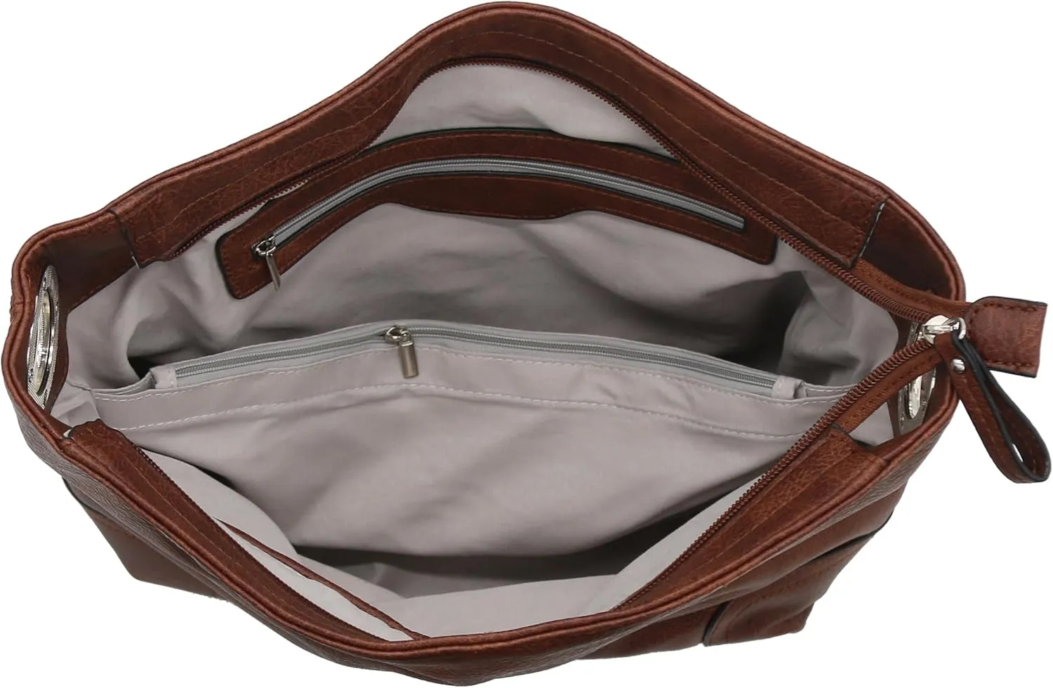 Hobo Shoulder Bag with Big Snap Hook Hardware