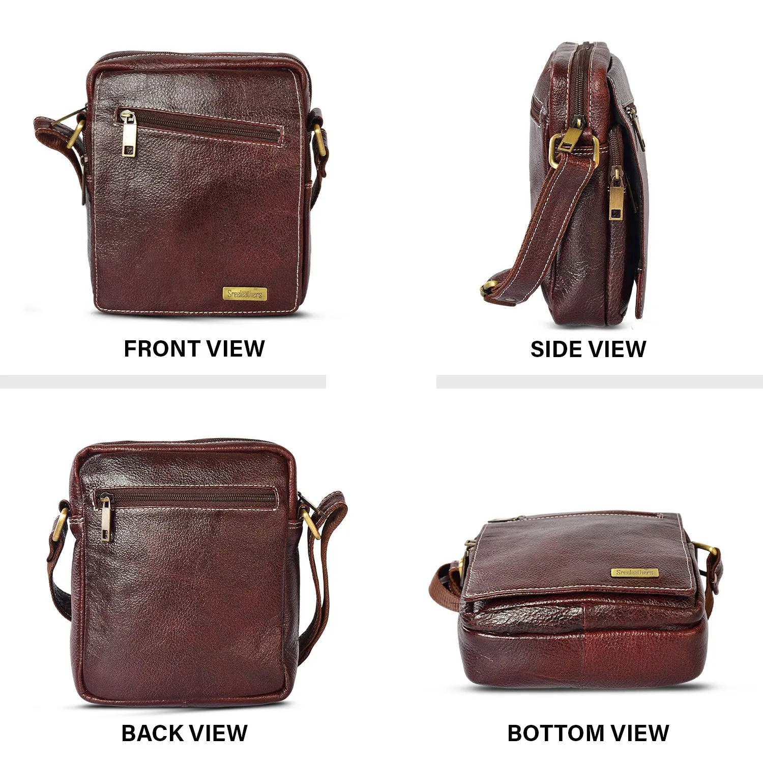 LEATHER SLING BAG 36814 (Brown)