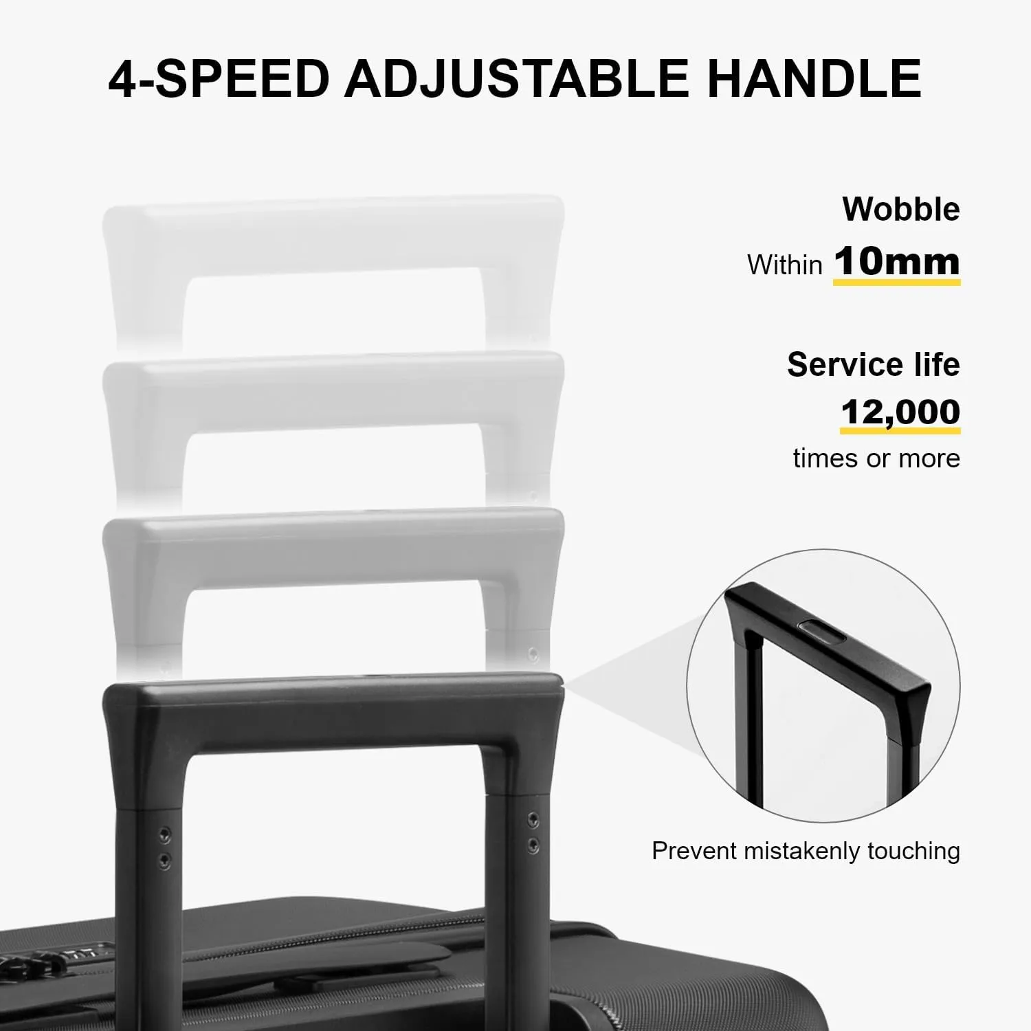 LEVEL8 Carry on Luggage Airline Approved, Small Carry on Suitcases with Wheels, Lightweight Hardside Textured Luggage for Travel, Tsa Approved, 20-Inch, Black