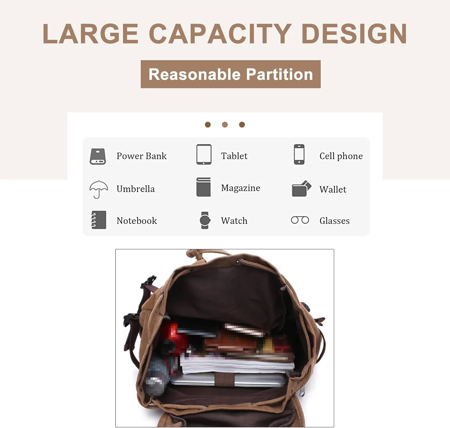 Men's Vintage Travel Duffel Bag Canvas Large Capacity Bookbag Weekender Overnight Bags for Climbing Camping (B/Blue)