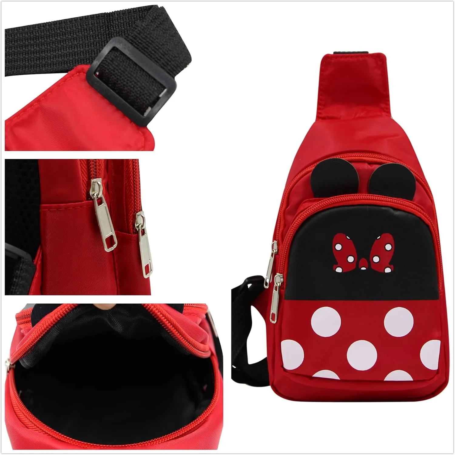 MINGSEECESS Women Cute Cartoon Fanny Pack 3D Mini Animal Shaped Chest Bag Crossbody Shoulder Bag for Girls