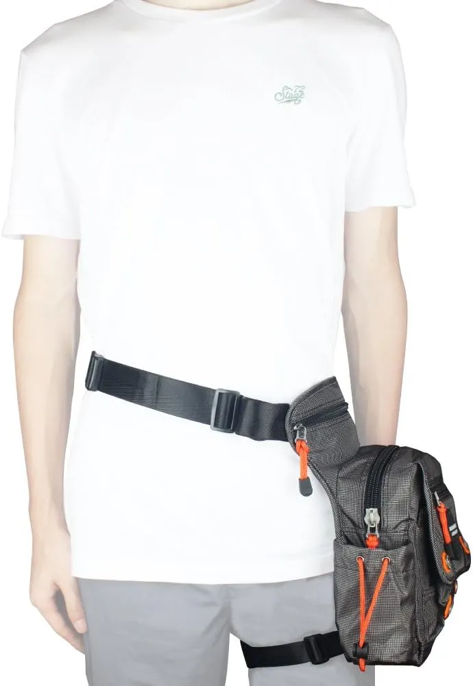 Nylon Leg Bag Thigh Pouch Fanny Pack Tactical Shoulder Messenger Bag Gray