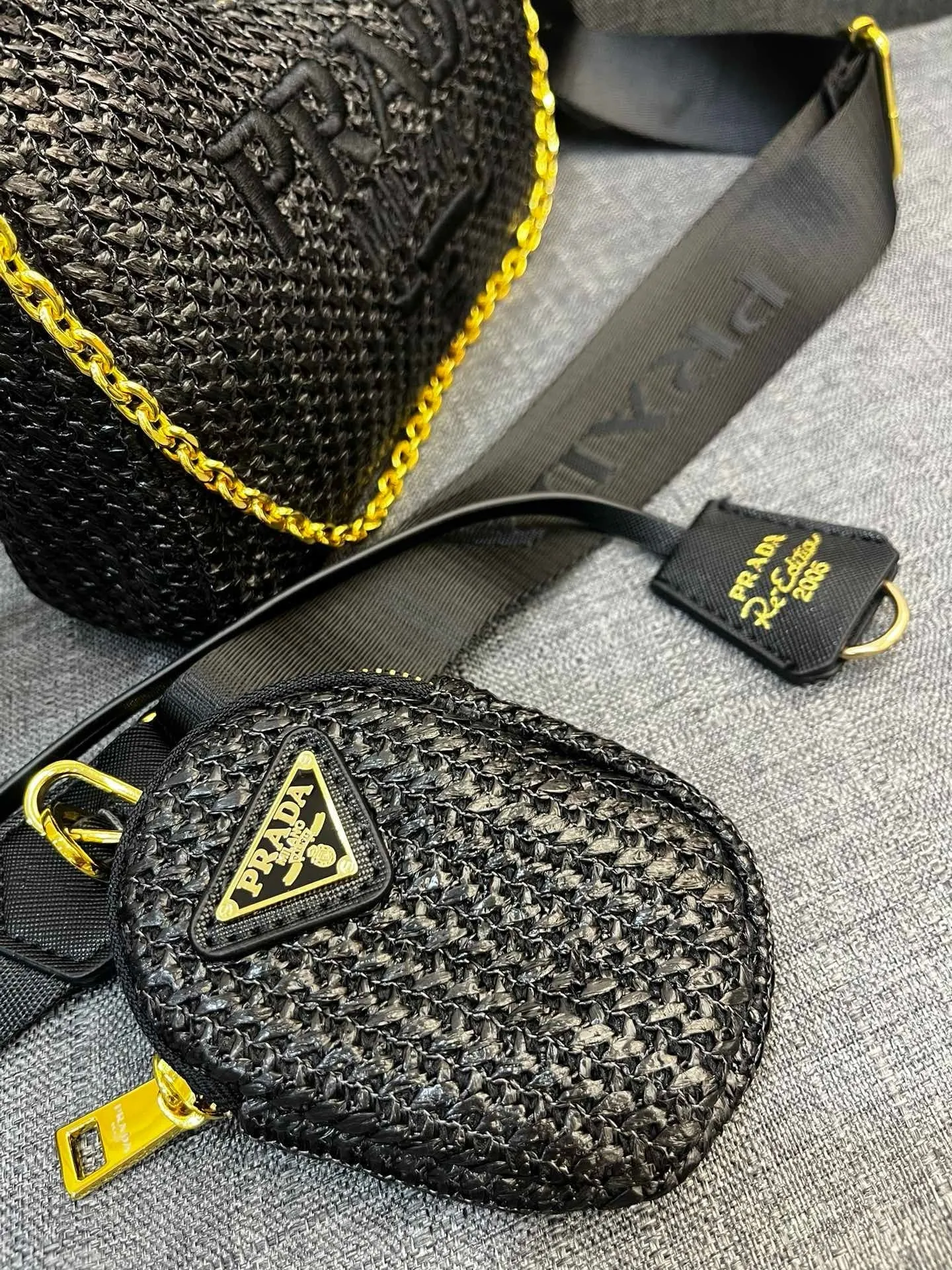 P Re-Edition Crochet Mini Bag