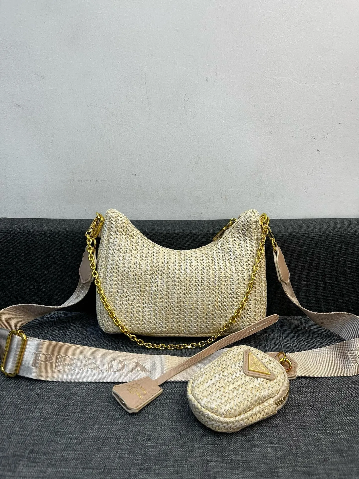 P Re-Edition Crochet Mini Bag