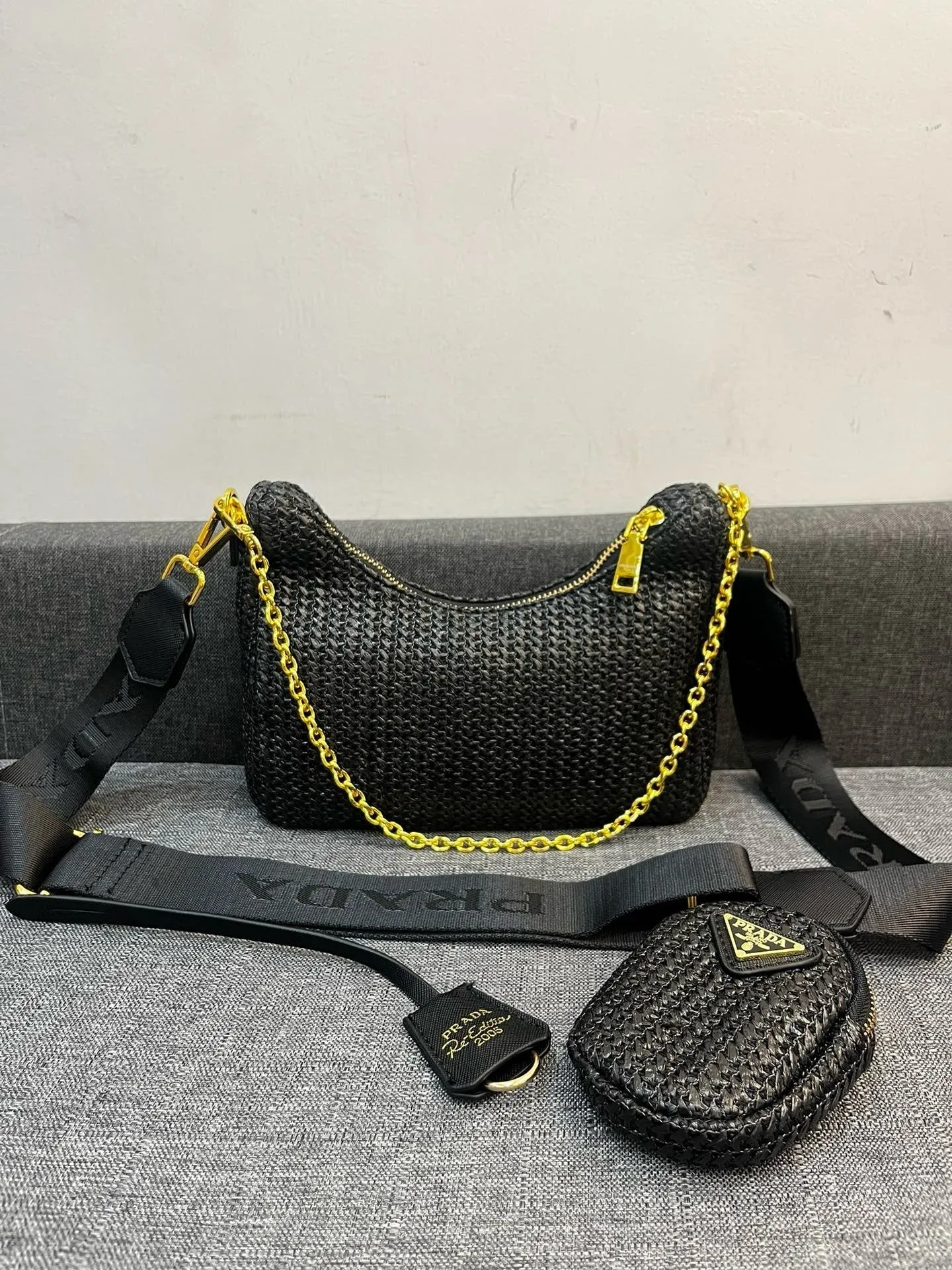 P Re-Edition Crochet Mini Bag