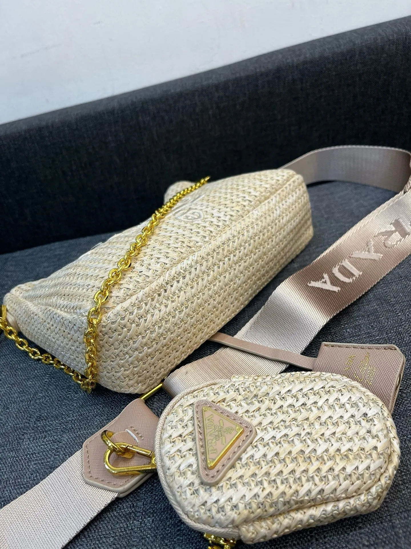 P Re-Edition Crochet Mini Bag