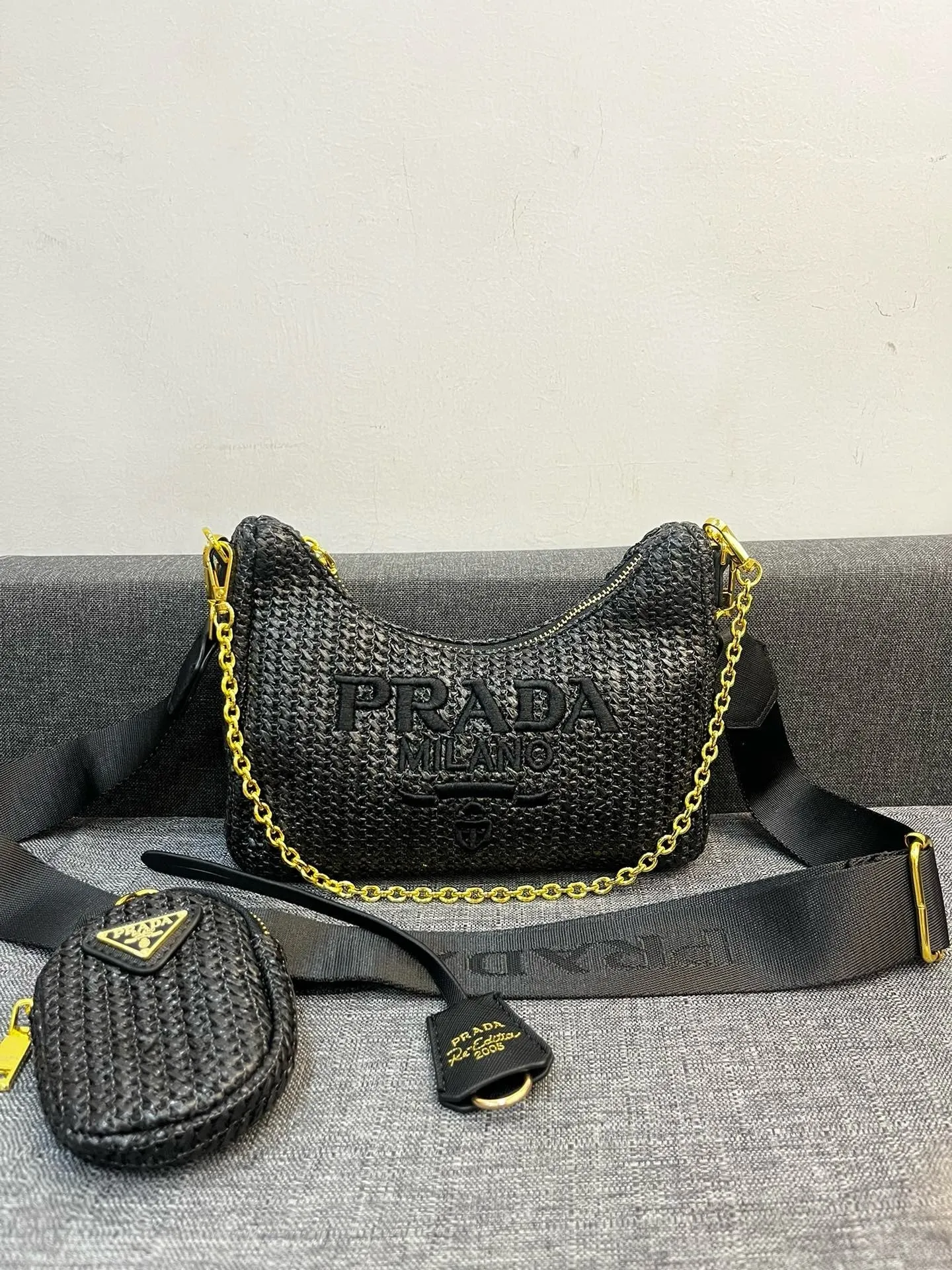 P Re-Edition Crochet Mini Bag