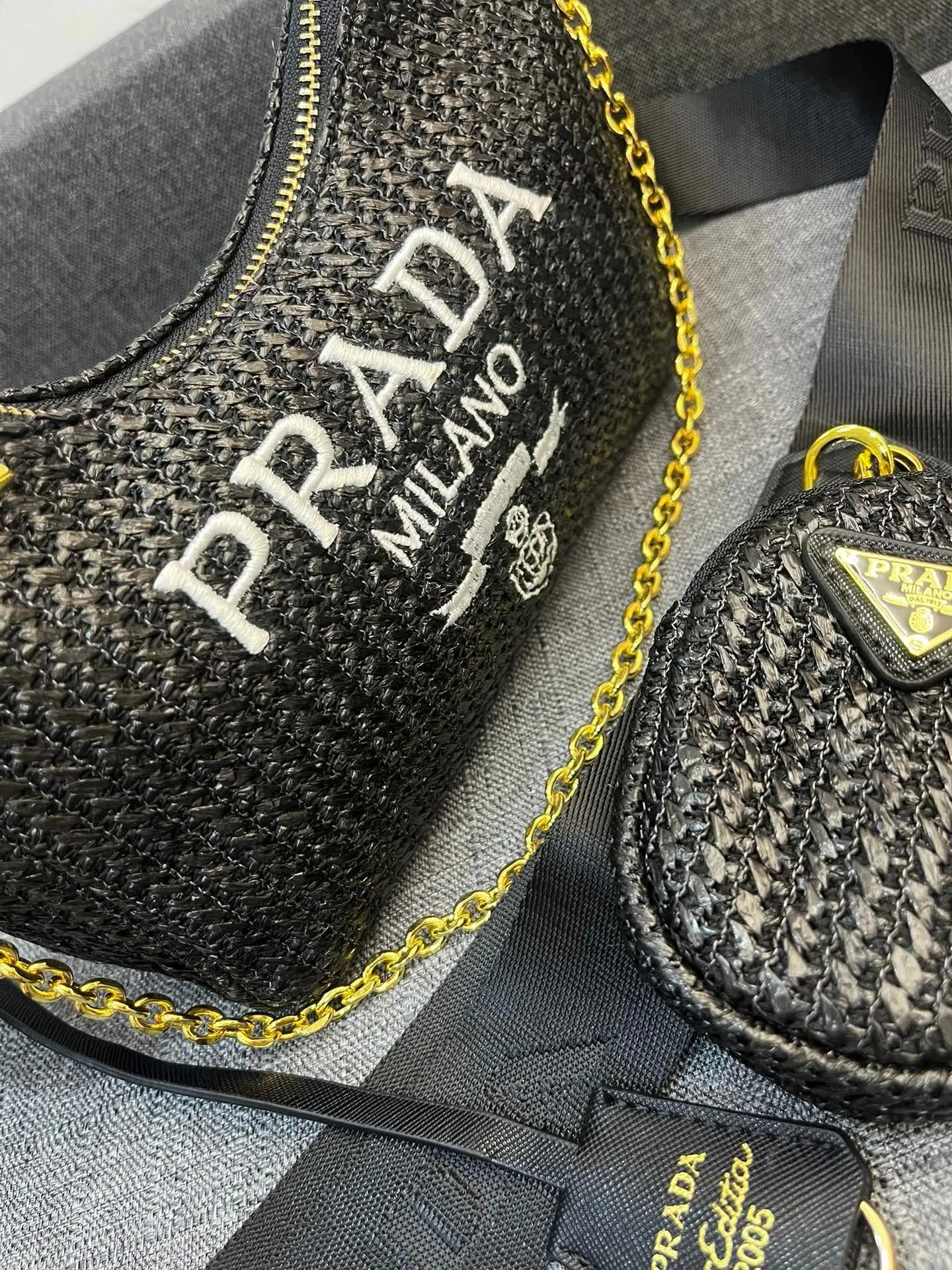P Re-Edition Crochet Mini Bag