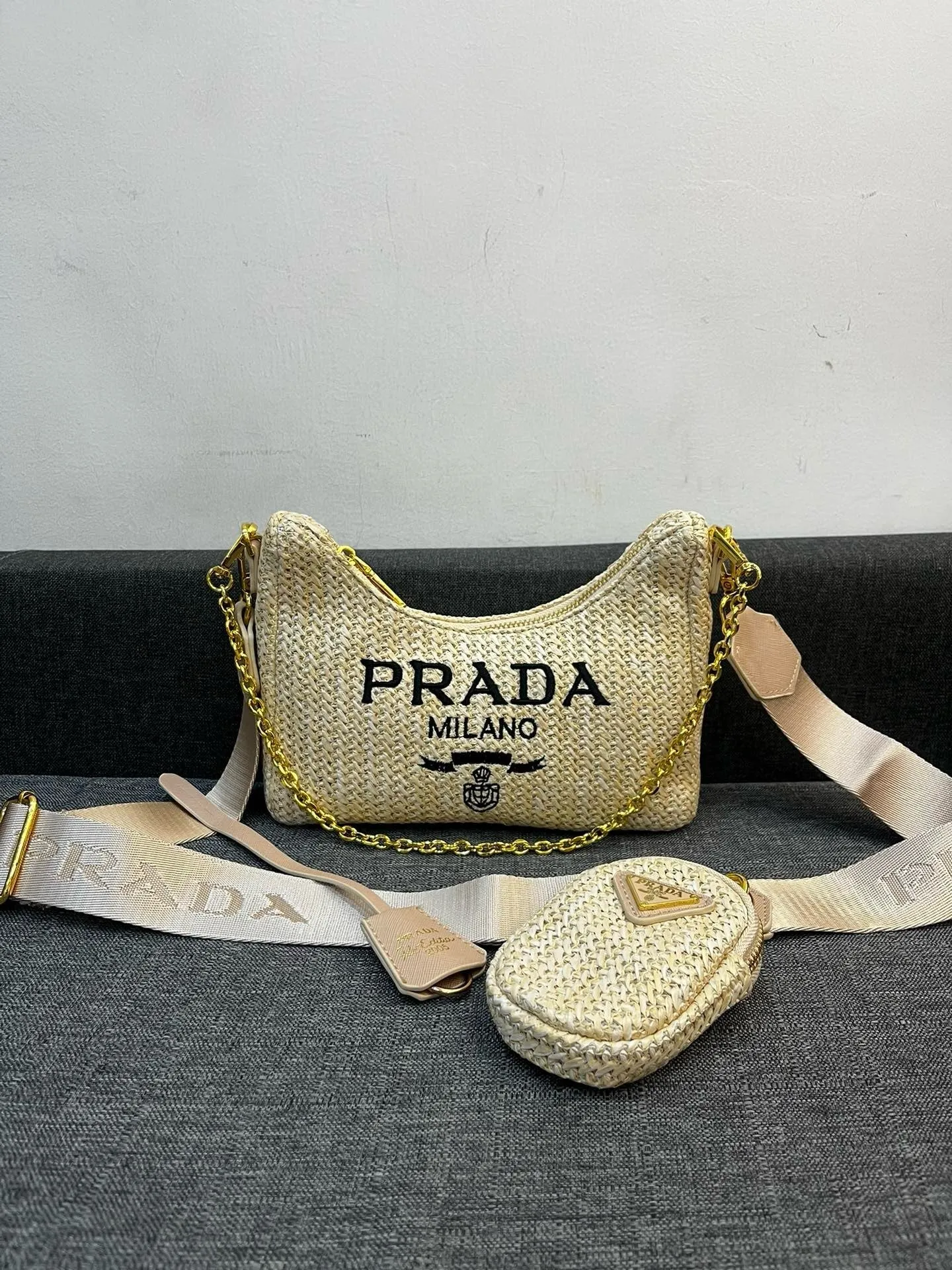 P Re-Edition Crochet Mini Bag
