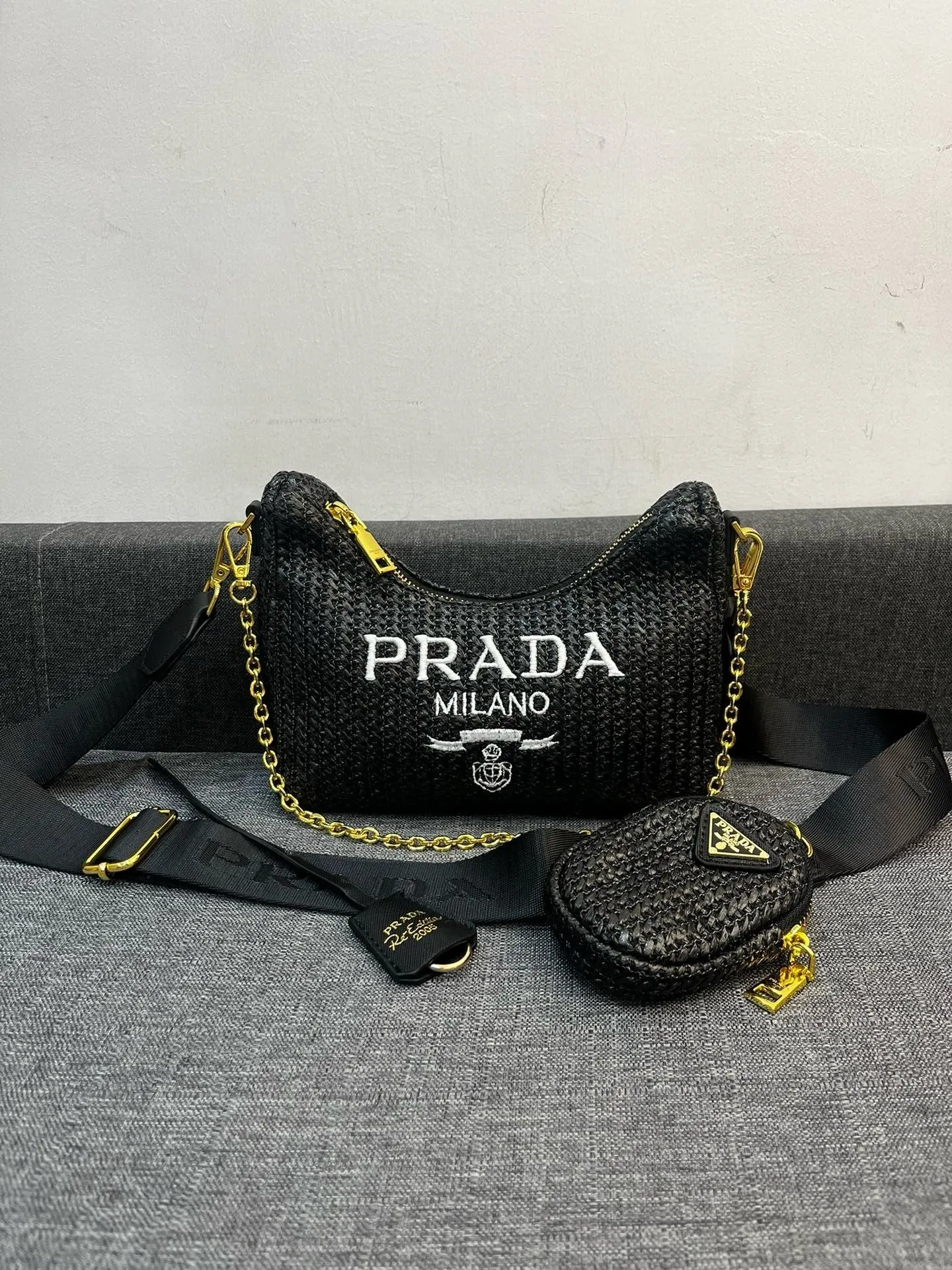 P Re-Edition Crochet Mini Bag