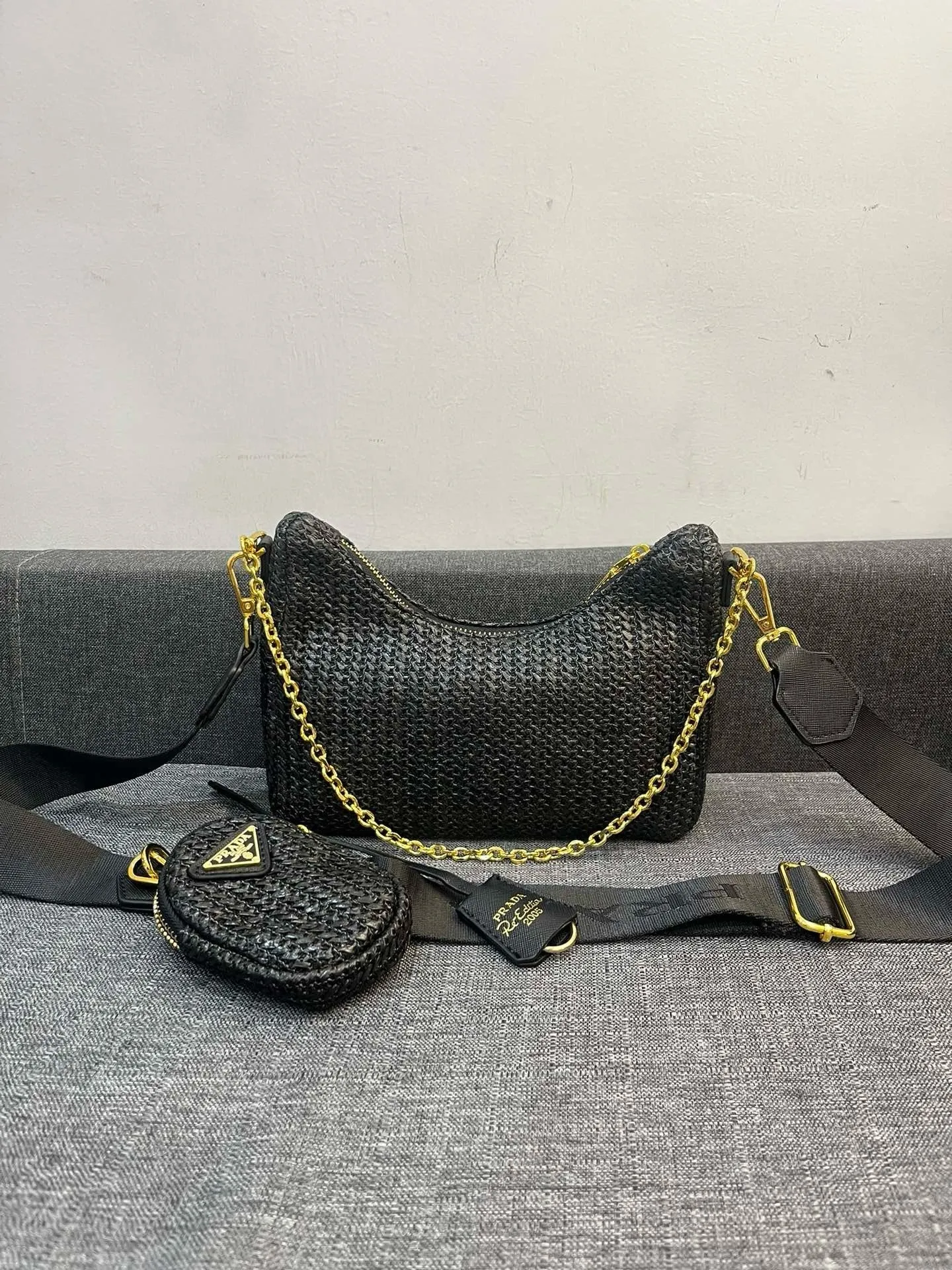 P Re-Edition Crochet Mini Bag