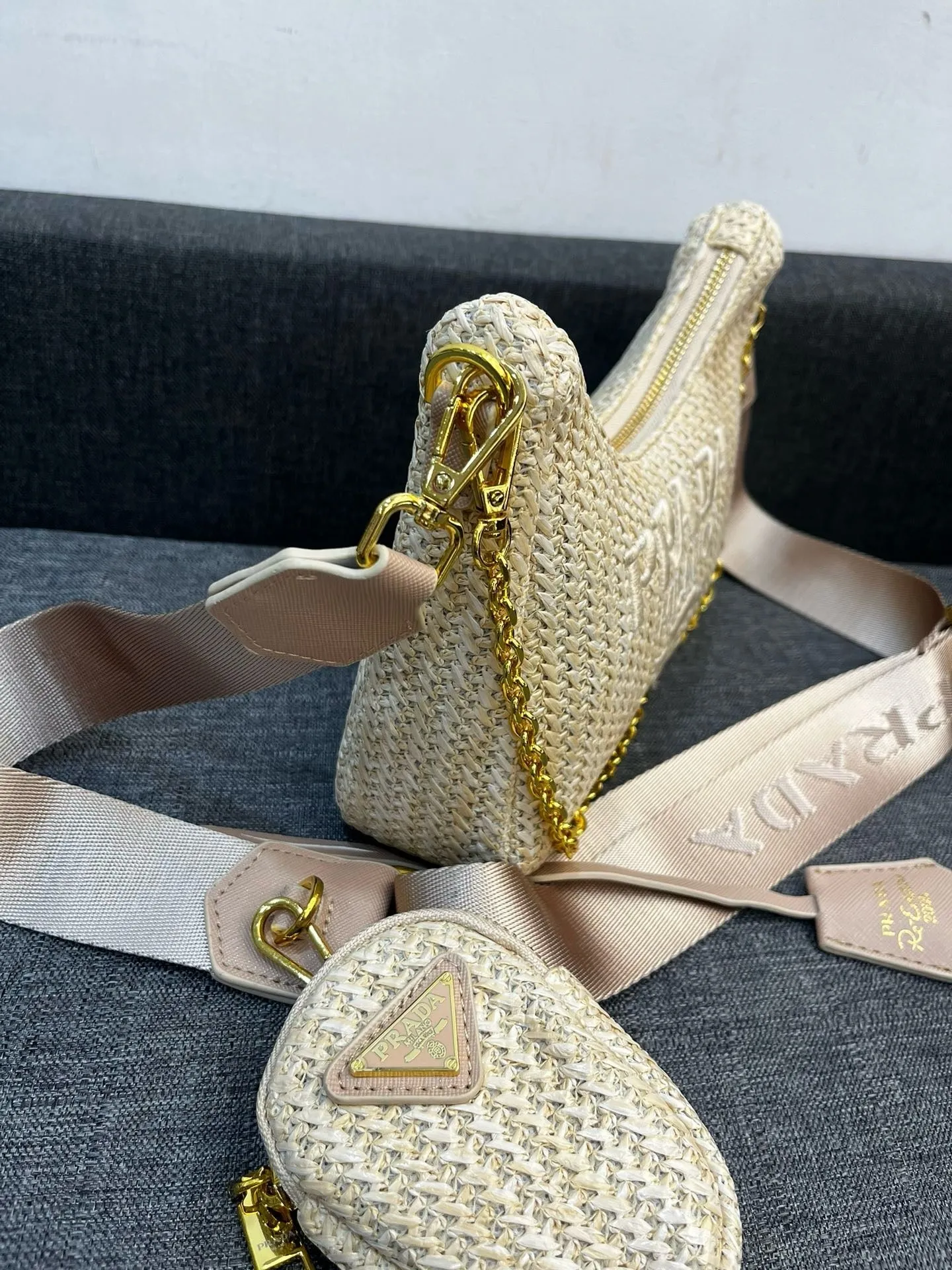 P Re-Edition Crochet Mini Bag