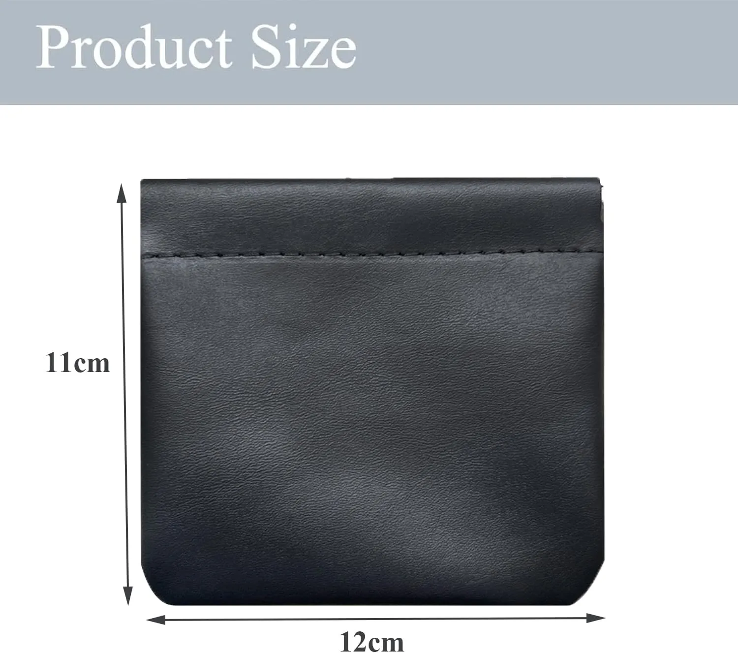 Pocket Cosmetic Bag,Pocket Cosmetic Bag Squeeze,Pocket Cosmetic Bag Waterproof Leather No Zipper Self-Closing Portable Travel Makeup Pouch (K)