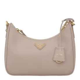 Prada Re-Edition 2005 Saffiano Leather Bag Nude 03900B