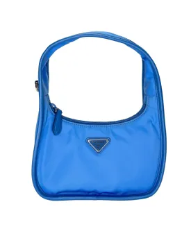 Prada Re-Edition Crossbody Bag  Blue in Re-Nylon , Silver Hardware C2408-000383CH