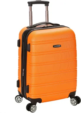 Rockland Melbourne Hardside Expandable Spinner Wheel Luggage, Orange, Carry-On 20-Inch